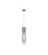 Versailles 12cm Pendant Tubular Glass 1 x E27 Satin Nickel/Smoke Fade/Clear Twisted Cable-4
