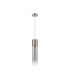 Versailles 12cm Pendant Tubular Glass 1 x E27 Satin Nickel/Smoke Fade/Clear Twisted Cable-5