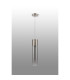 Versailles 12cm Pendant Tubular Glass 1 x E27 Satin Nickel/Smoke Fade/Clear Twisted Cable-8