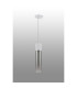 Versailles 12cm Pendant Tubular Glass 1 x E27 Satin White/Smoke Fade/Clear Twisted Cable-8