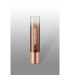 Versailles Table Lamp Tubular Glass 1 x E27 Antique Copper/Copper Fade/Brown Braided Cable-3