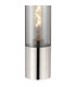 Versailles Table Lamp Tubular Glass 1 x E27 Polished Nickel/Smoke Fade/Dark Grey Braided Cable-6