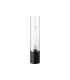 Versailles Table Lamp Tubular Glass 1 x E27 Satin Black/Clear/Black Braided Twisted Cable-1