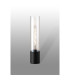 Versailles Table Lamp Tubular Glass 1 x E27 Satin Black/Clear/Black Braided Twisted Cable-3