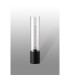 Versailles Table Lamp Tubular Glass 1 x E27 Satin Black/Clear/Black Braided Twisted Cable-7
