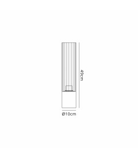 Versailles Table Lamp Tubular Glass 1 x E27 Satin Black/Smoke Fade/Black Braided Twisted Cable-2