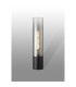 Versailles Table Lamp Tubular Glass 1 x E27 Satin Black/Smoke Fade/Black Braided Twisted Cable-3