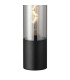 Versailles Table Lamp Tubular Glass 1 x E27 Satin Black/Smoke Fade/Black Braided Twisted Cable-6