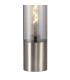 Versailles Table Lamp Tubular Glass 1 x E27 Satin Nickel/Smoke Fade/Clear PVC Cable-6