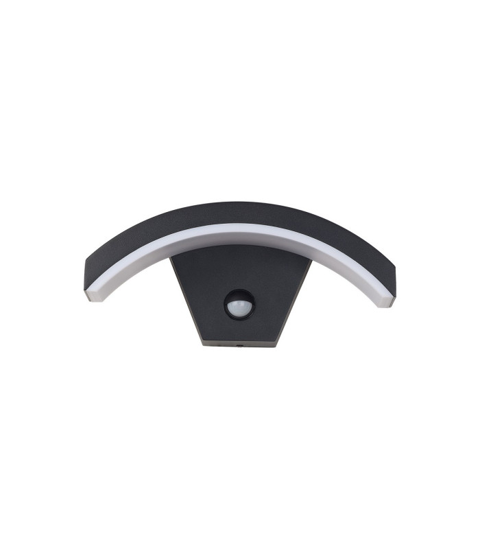 Selkirk Arch Wall Lamp PIR Sensor 1 x 7W LED 3000K 500lm IP54 Matt Black/Opal -5