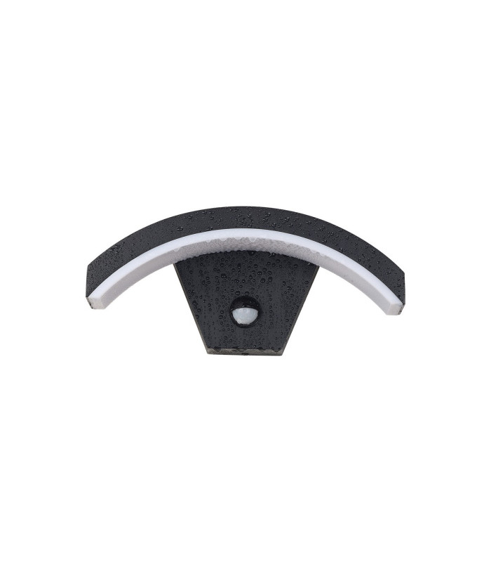 Selkirk Arch Wall Lamp PIR Sensor 1 x 7W LED 3000K 500lm IP54 Matt Black/Opal -10