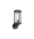 Selkirk Cylinder Wall Lamp PIR Sensor 1 x E27 IP44 Matt Black/Clear -4