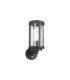 Selkirk Cylinder Wall Lamp PIR Sensor 1 x E27 IP44 Matt Black/Clear -5