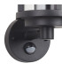 Selkirk Cylinder Wall Lamp PIR Sensor 1 x E27 IP44 Matt Black/Clear -7
