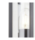 Selkirk Cylinder Wall Lamp PIR Sensor 1 x E27 IP44 Matt Black/Clear -8
