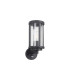 Selkirk Cylinder Wall Lamp PIR Sensor 1 x E27 IP44 Matt Black/Clear -9