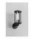 Selkirk Cylinder Wall Lamp PIR Sensor 1 x E27 IP44 Matt Black/Clear -10
