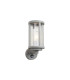 Selkirk Cylinder Wall Lamp PIR Sensor 1 x E27 IP44 Matt Silver/Clear -5