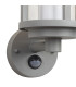 Selkirk Cylinder Wall Lamp PIR Sensor 1 x E27 IP44 Matt Silver/Clear -7