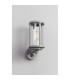 Selkirk Cylinder Wall Lamp PIR Sensor 1 x E27 IP44 Matt Silver/Clear -10