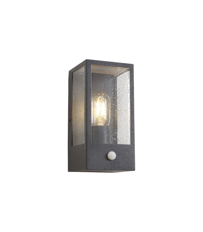 Selkirk Rectangular Case Wall Lamp PIR Sensor 1 x E27 IP44 Dark Grey -5