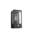 Selkirk Rectangular Case Wall Lamp PIR Sensor 1 x E27 IP44 Matt Black/Clear -5