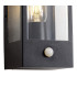 Selkirk Rectangular Case Wall Lamp PIR Sensor 1 x E27 IP44 Matt Black/Clear -7