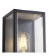 Selkirk Rectangular Case Wall Lamp PIR Sensor 1 x E27 IP44 Matt Black/Clear -8