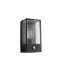 Selkirk Rectangular Case Wall Lamp PIR Sensor 1 x E27 IP44 Matt Black/Clear -10