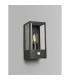 Selkirk Rectangular Case Wall Lamp PIR Sensor 1 x E27 IP44 Matt Black/Clear -11