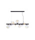 Marshall Linear Pendant 9 x G9 Satin Black Iridescent Plated Glass-1