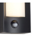 Selkirk Rectangular Curve Wall Lamp PIR Sensor 1 x 6W LED 3000K 400lm IP54 Matt Black/Opal -7