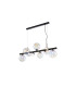 Marshall Linear Pendant 9 x G9 Satin Black Iridescent Plated Glass-5