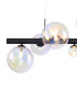 Marshall Linear Pendant 9 x G9 Satin Black Iridescent Plated Glass-8