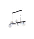 Marshall Linear Pendant 9 x G9 Satin Black Iridescent Plated Glass-9