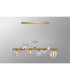 Marshall Linear Pendant 9 x G9 Satin Gold Iridescent Plated Glass-3