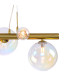 Marshall Linear Pendant 9 x G9 Satin Gold Iridescent Plated Glass-6