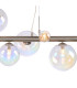 Marshall Linear Pendant 9 x G9 Satin Nickel Iridescent Plated Glass-6