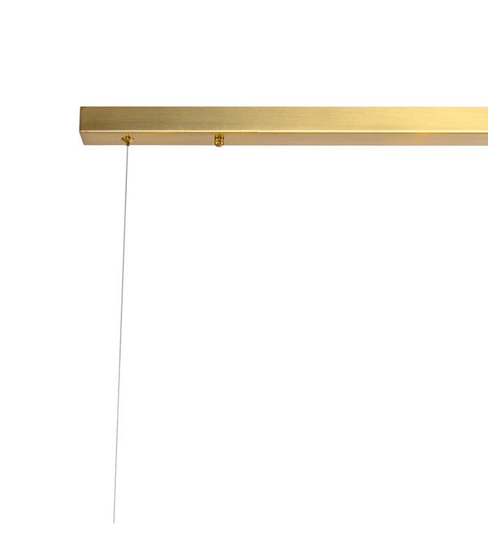 Marshall Linear Pendant 9 x G9 Satin Gold Iridescent Plated Glass-7