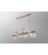Marshall Linear Pendant 9 x G9 Satin Nickel Iridescent Plated Glass-11