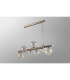 Marshall Linear Pendant 9 x G9 Satin Nickel Iridescent Plated Glass-12