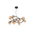 Marshall 90cm Twisted Pendant 12 x G9 Satin Black Amber Plated Glass-4