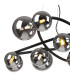 Marshall 90cm Twisted Pendant 12 x G9 Satin Black Chrome Plated Glass-6