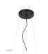 Marshall 90cm Twisted Pendant 12 x G9 Satin Black Amber Plated Glass-5