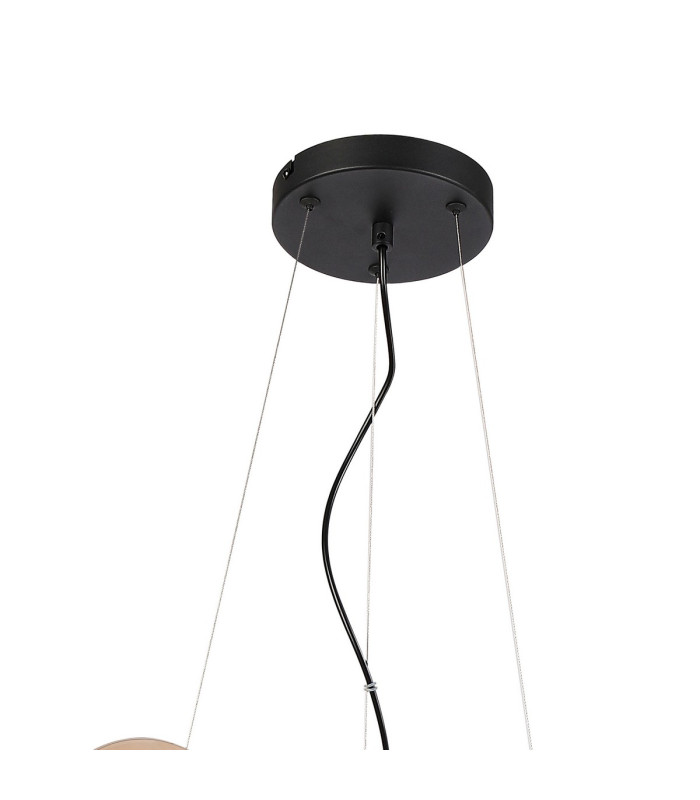 Marshall 90cm Twisted Pendant 12 x G9 Satin Black Amber Plated Glass-5