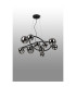 Marshall 90cm Twisted Pendant 12 x G9 Satin Black Chrome Plated Glass-8