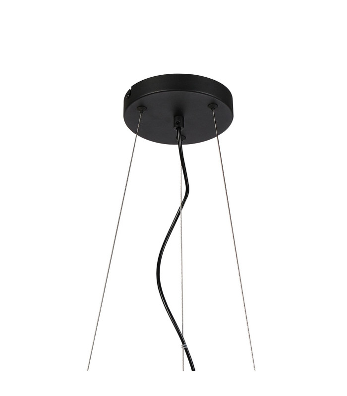 Marshall 90cm Twisted Pendant 12 x G9 Satin Black Iridescent Plated Glass-5