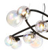 Marshall 90cm Twisted Pendant 12 x G9 Satin Black Iridescent Plated Glass-6