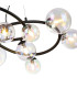 Marshall 90cm Twisted Pendant 12 x G9 Satin Black Iridescent Plated Glass-7