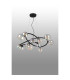 Marshall 90cm Twisted Pendant 12 x G9 Satin Black Iridescent Plated Glass-8